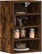 vidaXL - Hangkast - 40x29,5x60 - cm - bewerkt - hout - gerookt - eikenkleurig