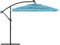 vidaXL - Parasol - met - stalen - paal - 246x246x230 - cm - blauw