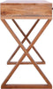 vidaXL - Computerbureau - 115x47x77 - cm - massief - mahoniehout - naturel