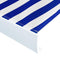 vidaXL - Luifeldoek - 500x300 - cm - canvas - blauw - en - wit