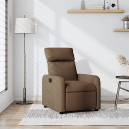 Fauteuil verstelbaar stof bruin