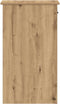 vidaXL - Computertorenstandaard - met - lade - 35x45x77 - cm - artisanaal - eiken