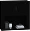 vidaXL - Wandkast - 80x33x80 - cm - bewerkt - hout - zwart