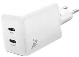 Aqiila Chargebird W2 - USB Stekker - 45W Power Delivery - 2x USB-C
