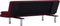 vidaXL - Slaapbank - met - twee - kussens - polyester - wijnrood