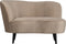 WOOOD Sara Loungefauteuil Links - Velvet - Khaki - 71x112x81