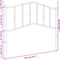 vidaXL - Hoofdbord - 107 - cm - metaal - zwart
