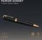 Parker Sonnet-balpen | Zwarte lak met gouden rand | Medium punt met zwarte inkt | Geschenkverpakking