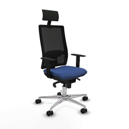 Bureaustoel met hoofdsteun Piqueras y Crespo 1D086N1 Marineblauw