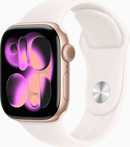 Apple Watch Series 11 - Smartwatch - GPS + Cellular - 42mm - Aluminium - Sportbandje S/M - Rosé Goud