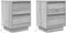 vidaXL - Nachtkastjes - met - LED - 2 - st - 38x34x50 - cm - grijs - sonoma