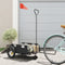 vidaXL - Fietstrailer - oxford - stof - en - ijzer - zwart
