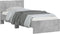 vidaXL - Bedframe - met - hoofdeinde - bewerkt - hout - betongrijs - 90x200 - cm