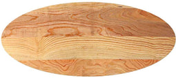 vidaXL - Tafelblad - 140x60x2 - cm - ovaal - massief - eikenhout - lichtbruin