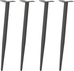 vidaXL - Salontafelpoten - conische - vorm - 4 - st - 72-73 - cm - staal - antraciet