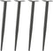 vidaXL - Salontafelpoten - conische - vorm - 4 - st - 72-73 - cm - staal - antraciet