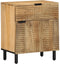 vidaXL - Nachtkastje - 50x33x60 - cm - massief - mangohout - bruin