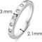 TI SENTO Ring 12119ZI - Zilveren dames ring - Zirkonia - Maat 58