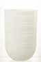 J-Line vaas Rond Geslepen - glas - wit - 36 cm hoog