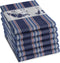 DDDDD Friesian - Theedoek - Set van 6 - Katoen - Gestreept - Blauw (6 stuks)