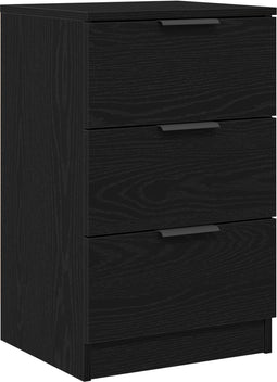 vidaXL - Zwarte - Eiken - Nachtkast - - - 40x65x65 - cm