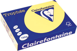 Clairefontaine Trophée Pastel, gekleurd papier, A4, 160 g, 250 vel, citroengeel