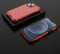 Lunso - Honinggraat Armor Backcover hoes - Geschikt voor iPhone 13 Mini - Rood
