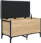 vidaXL - Opbergbankje - 82x42x45 - cm - bewerkt - hout - sonoma - eikenkleurig