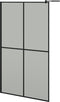 vidaXL - Inloopdouchescherm - 118x190 - cm - donker - gehard - glas
