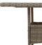 vidaXL Tuintafel met acaciahouten blad 80x80x75 cm poly rattan grijs