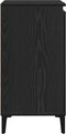vidaXL - Sideboard - Zwart - eiken - Gegentificeerd - hout - 60 - x - 35 - x - 70 - cm