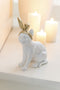 J-Line decoratie Kat Oor - polyresin - goud/wit - small