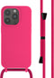 imoshion Hoesje Geschikt voor iPhone 14 Pro Hoesje Met Koord - imoshion Siliconen hoesje met koord - Roze