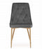 Velvet stoel - 4 stuks - donkergrijs - 88x49.5x55.5 cm