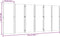 vidaXL - Kamerscherm - met - 6 - panelen - 420x180 - cm - lichtgrijs