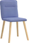 vidaXL - Eetkamerstoelen - 2 - st - stof - jeansblauw