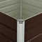 vidaXL - Plantenbak - verhoogd - 100x100x77 - cm - gegalvaniseerd - staal - bruin