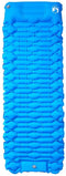 vidaXL - Kampeermatras - met - kussen - zelfopblazend - 1-persoons - blauw