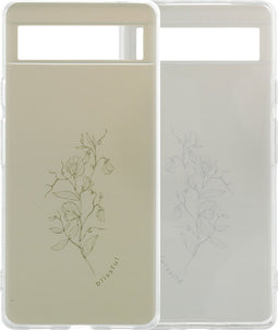imoshion Hoesje Geschikt voor Google Pixel 6a Hoesje Siliconen - imoshion Design hoesje - Meerkleurig / Floral Green