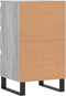 vidaXL - Dressoir - 40x35x70 - cm - bewerkt - hout - grijs - sonoma