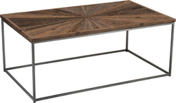 J-Line Salon Tafel Shanil Hout/Ijzer Naturel/Grijs - 120.5 x 70 x 47 cm