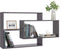 vidaXL - Wandschappen - 104x20x58,5 - cm - bewerkt - hout - hoogglans - grijs