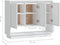 vidaXL - Dressoir - 97x31x75 - cm - bewerkt - hout - wit