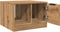 vidaXL - Salontafel - 50x50x36 - cm - bewerkt - hout - artisanaal - eikenkleur