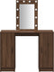 vidaXL - Kaptafel - met - LED - Verlichting - Bruin - Eik - 102x33x135 - cm