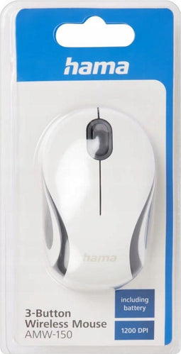 Hama Optische Minimuis 3-knops Draadloze Muis AMW-150 zilver