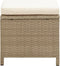 vidaXL - Tuinkrukken - 4 - st - met - kussens - poly - rattan - beige