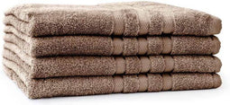 LINNICK Pure Handdoeken Set - Douchelaken - 100% Katoen - Taupe - 70x140cm- Per 4 Stuks