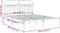 vidaXL - Bedframe - met - hoofdbord - metaal - zwart - 150x200 - cm