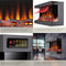 tectake® Luciano - Elektrische Wandhaard - 900W & 1800W - Afstandsbediening & App - 3D Vlammen - Zwart